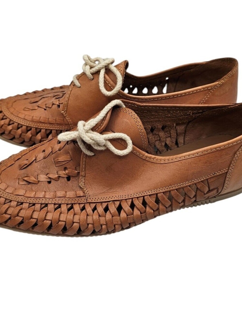 Vintage Men’s Stuart McGuire Woven Leather Shoes Made In Spain Size 9